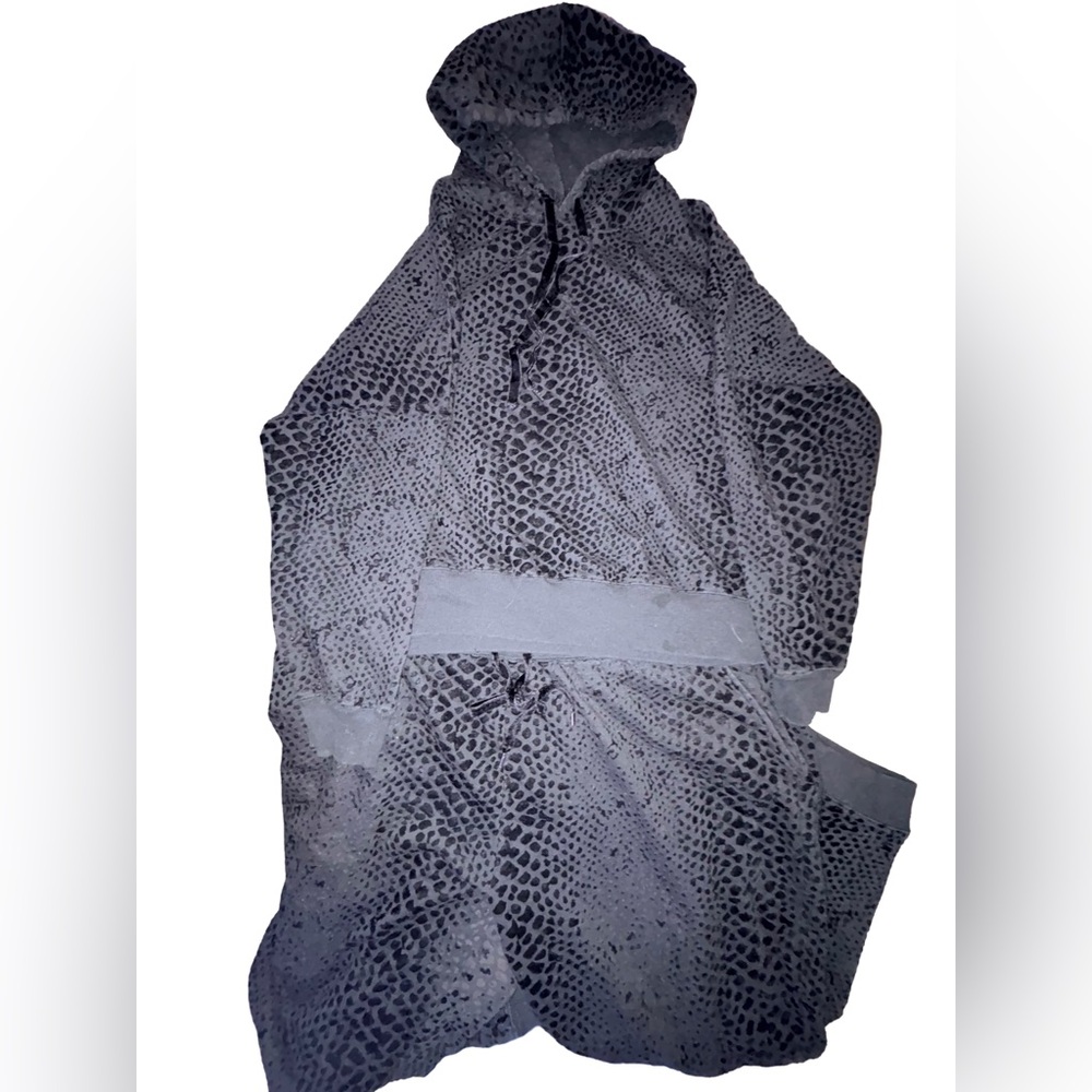 Black Tape Black snake skin embossed Jogger Set